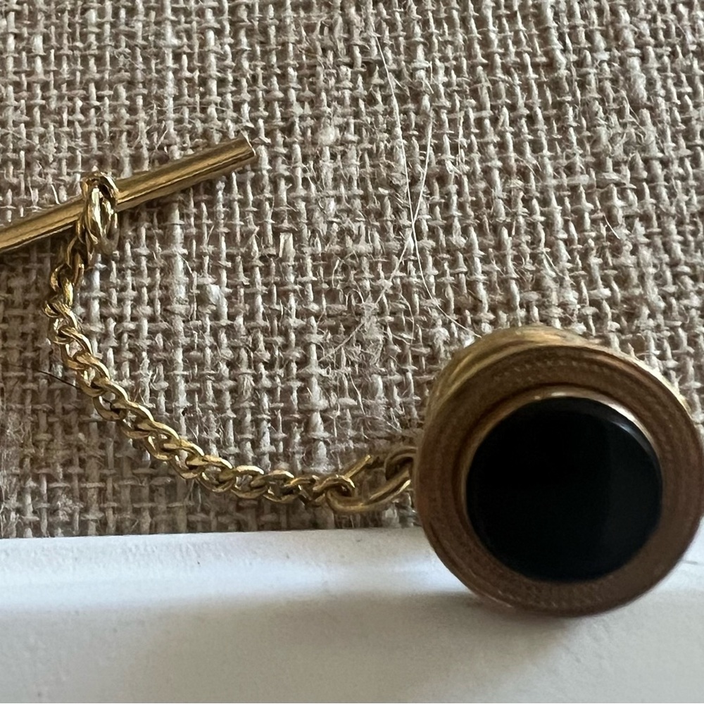 Gold and Black Tie Tack